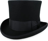 Black Felt Cowboy Top-Hat